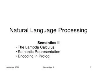 Natural Language Processing