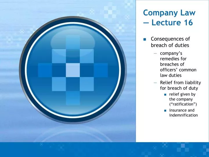 company law lecture 16
