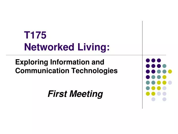 t175 networked living