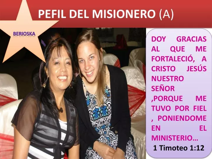 pefil del misionero a