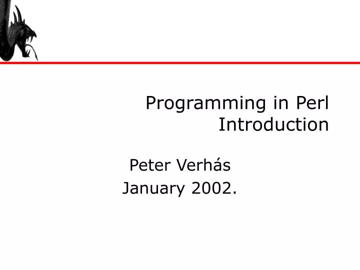 programming in perl introduction