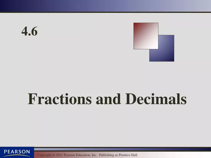 fractions and decimals