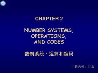chapter 2 number systems operations and codes