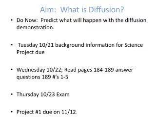 Aim: What is Diffusion?