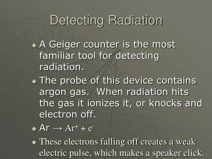 detecting radiation