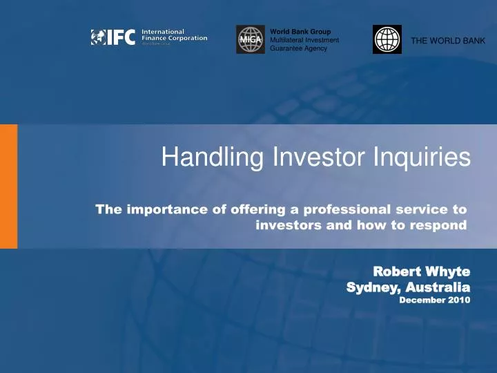 handling investor inquiries