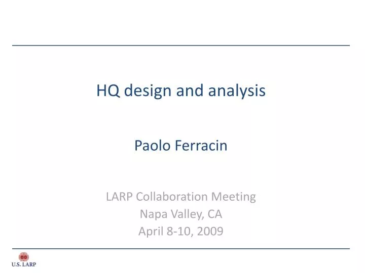 hq design and analysis