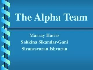 The Alpha Team