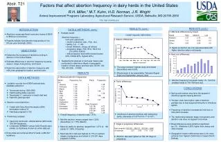 Factors that affect abortion frequency in dairy herds in the United States