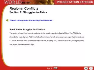 Regional Conflicts