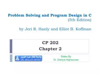 Problem Solving and Program Design in C (5th Edition) by Jeri R. Hanly and Elliot B. Koffman