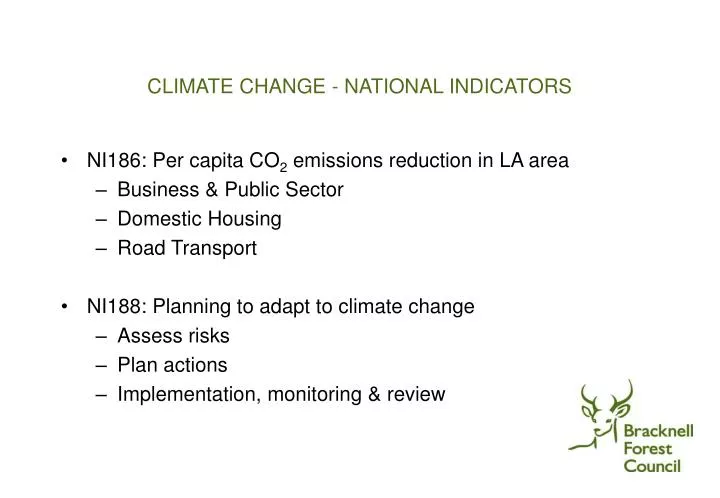climate change national indicators