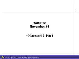 week 12 november 14