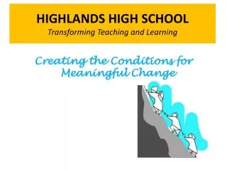 HIGHLANDS HIGH SCHOOL Transforming Teaching and Learning