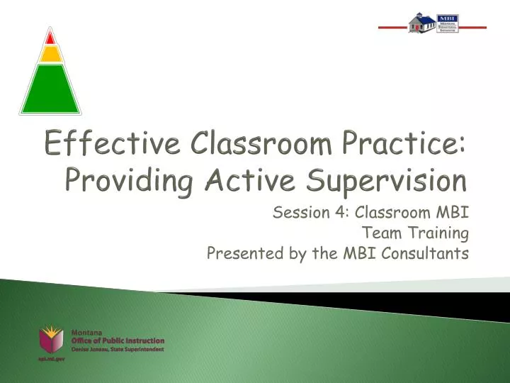 effective classroom practice providing active supervision