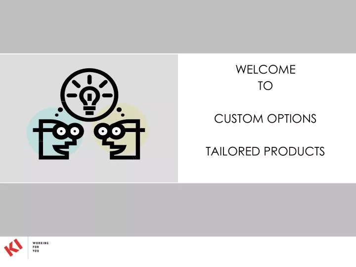 welcome to custom options tailored products