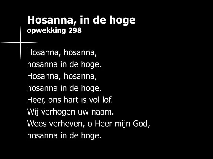 hosanna in de hoge opwekking 298