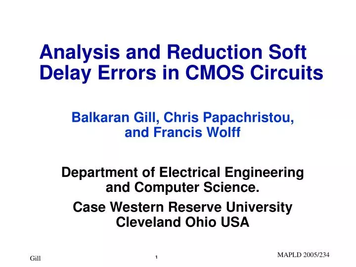 analysis and reduction soft delay errors in cmos circuits