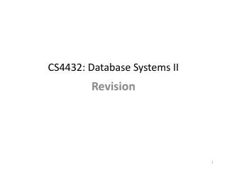 CS4432: Database Systems II