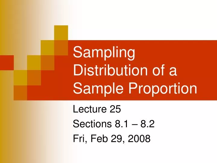 sampling distribution of a sample proportion