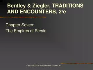 Chapter Seven: The Empires of Persia