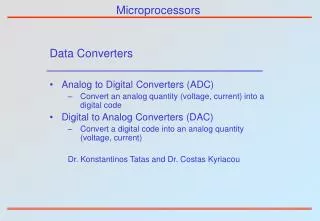 Microprocessors