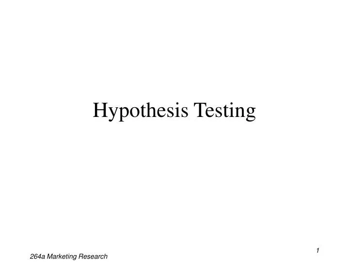 hypothesis testing