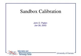 Sandbox Calibration