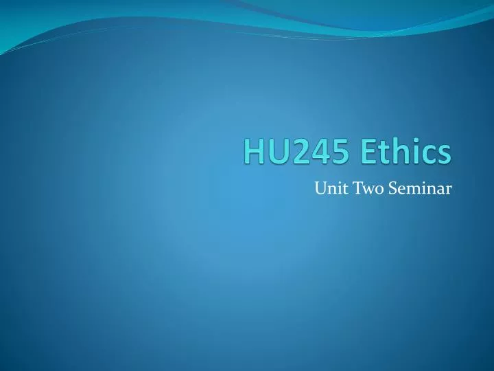 hu245 ethics