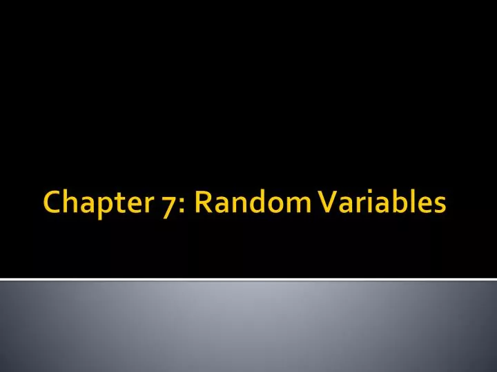 chapter 7 random variables