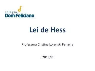 lei de hess