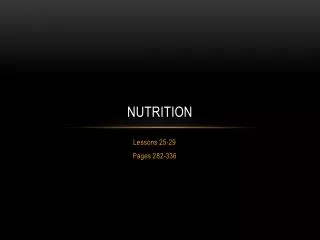 Nutrition