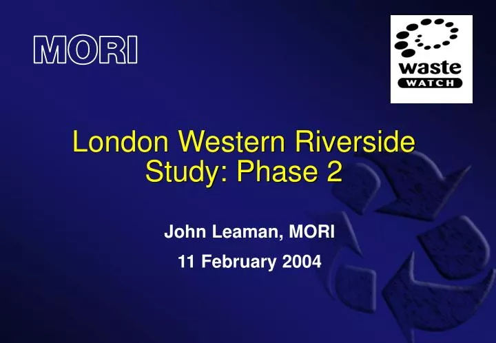 london western riverside study phase 2