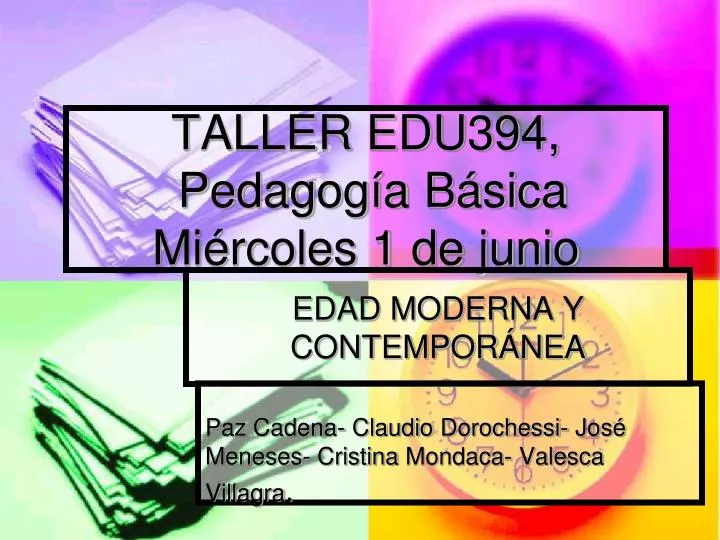taller edu394 pedagog a b sica mi rcoles 1 de junio