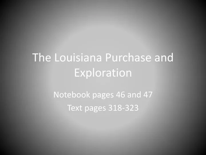 the louisiana purchase and exploration