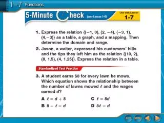 Lesson 1-7 Glencoe Algebra 1