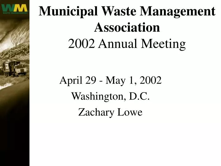 municipal waste management association 2002 annual meeting