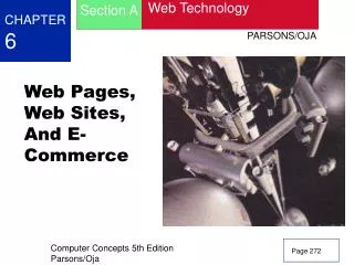 Web Pages, Web Sites, And E-Commerce