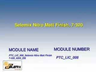 Selemix Nitro Matt Finish, 7-320