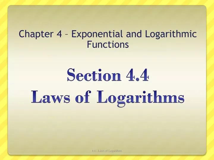 chapter 4 exponential and logarithmic functions