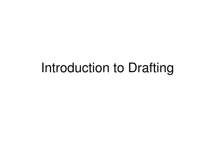 introduction to drafting