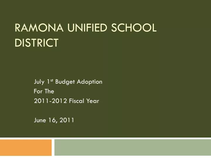 ramona unified school district