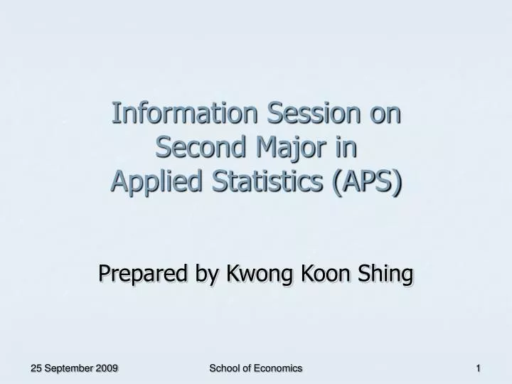 information session on second major in applied statistics aps