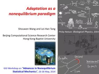 Adaptation as a nonequilibrium paradigm
