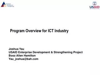 Program Overview for ICT Industry