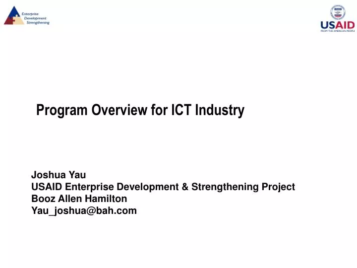 program overview for ict industry
