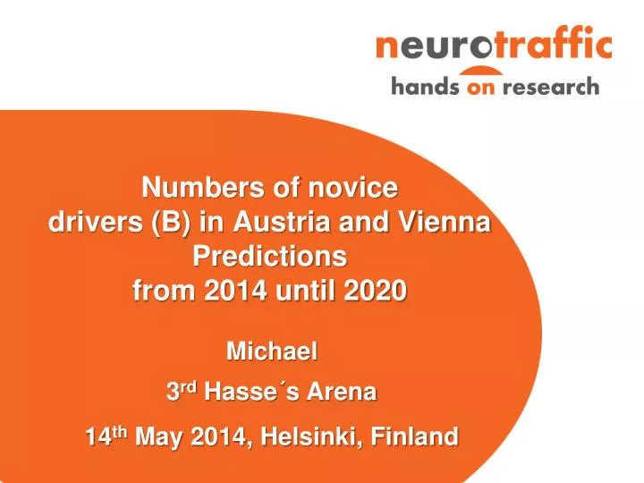 numbers of novice drivers b in austria and vienna predictions from 2014 until 2020