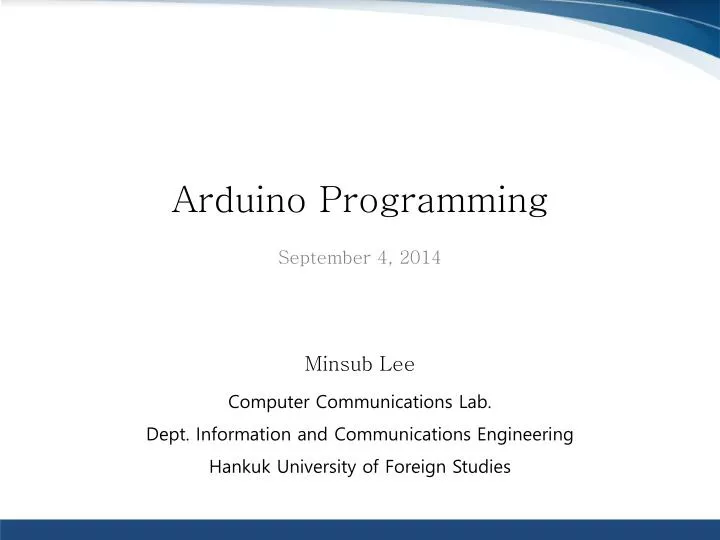 arduino programming