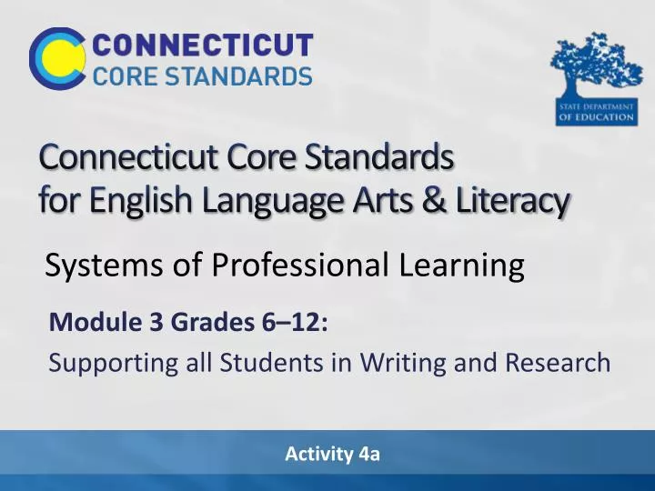 connecticut core standards for english language arts literacy