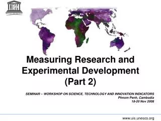 Measuring Research and Experimental Development (Part 2)